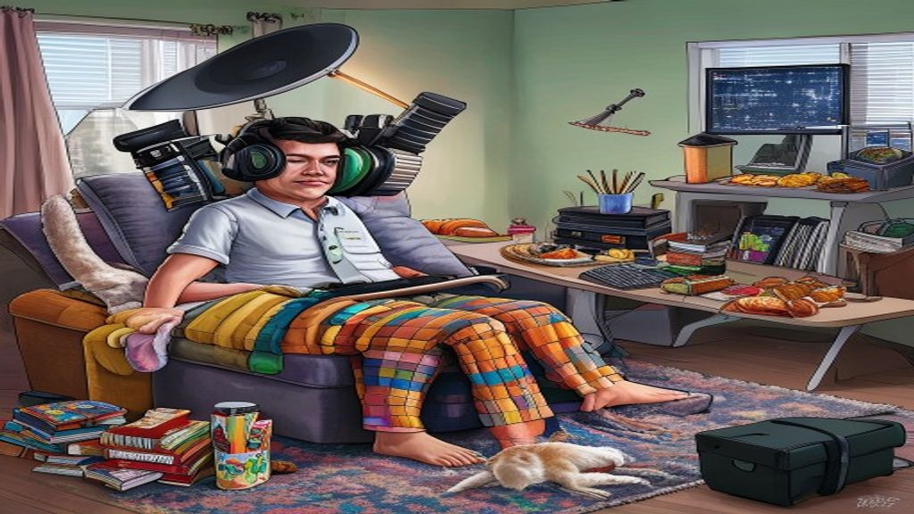 The Remote Worker Who Has Optimized Their Couch Into a Full Office
