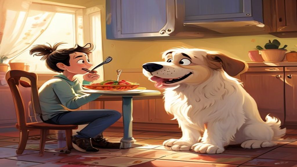 Accidentally Making Eye Contact With Your Dog While Eating — Now You Have to Share