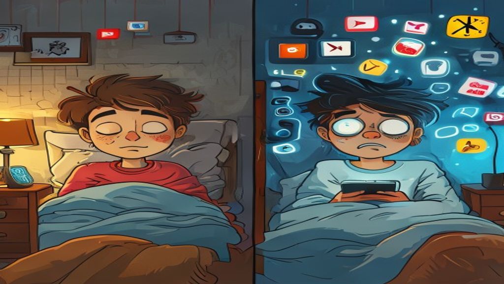 Me at 11:58 PM vs. Me at 12:01 AM After Setting a Bedtime