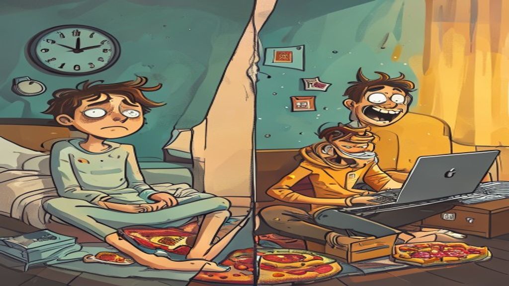 Me at 11:59 PM vs. Me at 12:00 AM on a Work Night
